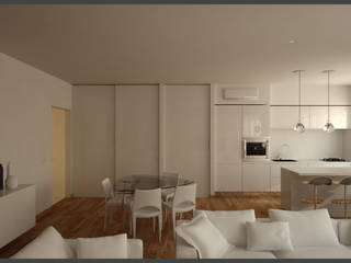 Appartamento Interni, MOOW MOOW Ruang Keluarga Modern