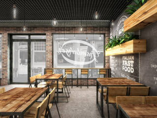 “Gramburger”, nasce in Abruzzo il nuovo fast food all’italiana, Architetto Luigia Pace Architetto Luigia Pace Gewerbeflächen Eisen/Stahl Holznachbildung