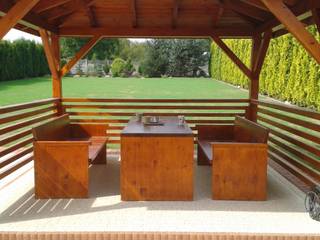 Wooden pergola & wooden terras furniture, PIMEX S.C. Marta i Janusz Pilch PIMEX S.C. Marta i Janusz Pilch حديقة خشب Wood effect