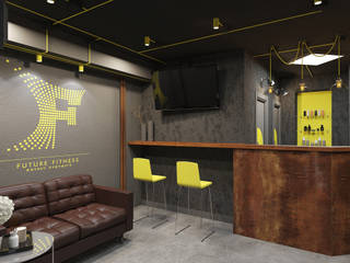 F-Fitnes, Tutto design Tutto design Commercial spaces Concrete Yellow