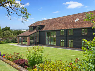 Barn Conversion with Oak Conservatory, Vale Garden Houses Vale Garden Houses 러스틱스타일 온실 우드 우드 그레인