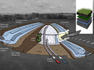 First underground umbrella house in Northern Ireland, Des Ewing Residential Architects Des Ewing Residential Architects Casas modernas