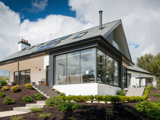 Contemporary replacement dwelling and redevelopment of the large private town centre garden, Des Ewing Residential Architects Des Ewing Residential Architects Modern houses