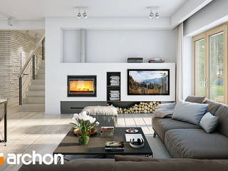 Metalowy las świerkowy , ArchonHome.pl ArchonHome.pl Modern living room