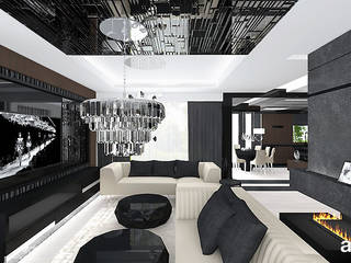 RETRO FUTURIST | Wnętrze domu , ARTDESIGN architektura wnętrz ARTDESIGN architektura wnętrz Modern living room