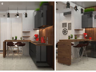 интерьер кухни, DONJON DONJON Minimalist kitchen Wood Wood effect