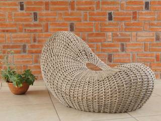 Sillón Artesanal NEU, Itech Kali Itech Kali Modern houses Rattan/Wicker Turquoise