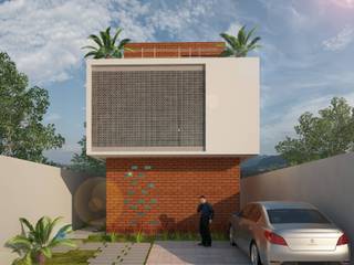 Brick House, LOFT ESTUDIO arquitectura y diseño LOFT ESTUDIO arquitectura y diseño Nowoczesne domy Cegły