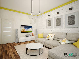 Дизайн-проект в современном стиле, PUZZLE PUZZLE Living room