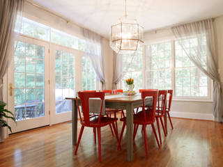 Modern Farmhouse Dining Area, Larina Kase Interior Design Larina Kase Interior Design Modern Dining Room Solid Wood Multicolored