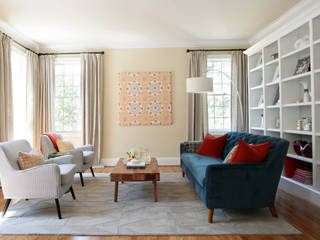 Eclectic Living Room, Larina Kase Interior Design Larina Kase Interior Design اتاق نشیمن چوب Multicolored