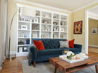 Eclectic Living Room, Larina Kase Interior Design Larina Kase Interior Design اتاق نشیمن الوار Multicolored