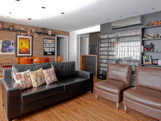 Apartamento AF, Superstudiob Superstudiob Classic style living room Bricks