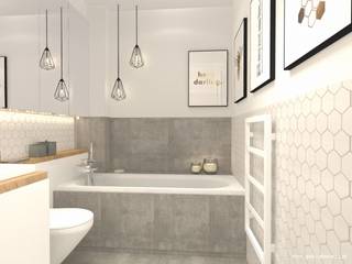 Mieszkanie Białołęka, Gabinet Wnętrz Gabinet Wnętrz Modern bathroom