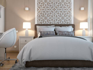 Chambre parentale, ElenKova architecture ElenKova architecture Modern style bedroom Wood-Plastic Composite