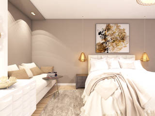 Suite comme a l’hôtel Paris 75016, ElenKova architecture ElenKova architecture Kamar Tidur Modern