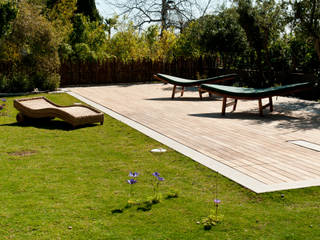 Wood deck Covered Movable Floor, AGOR Engineering AGOR Engineering Hồ bơi phong cách hiện đại