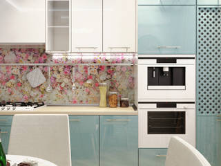 "Цветочная кухня с ароматом чистоты", Студия дизайна ROMANIUK DESIGN Студия дизайна ROMANIUK DESIGN Modern style kitchen