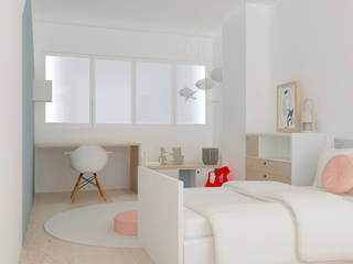 ático sostenible , Studio Transparente Studio Transparente Mediterranean style nursery/kids room Wood Wood effect