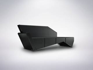 Portus Cale Sofa, Durius_ConceptDesign Durius_ConceptDesign Moderne woonkamers Kunstleer Metallic / Zilver