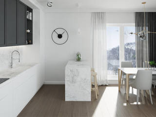 Warszawa | 80m, Mohav Design Mohav Design Minimalist kitchen Marble