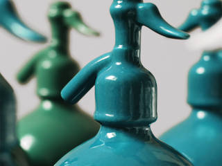Sifón, Bizcocho Bizcocho Modern Houses Pottery Turquoise