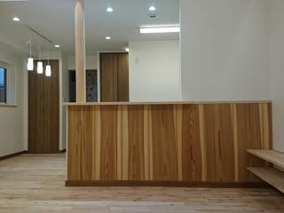 Ａ邸, アリア建築工房 アリア建築工房 Modern living room Wood Wood effect