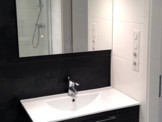 Aménagement de 10 logements, 3B Architecture 3B Architecture Modern bathroom Ceramic Black