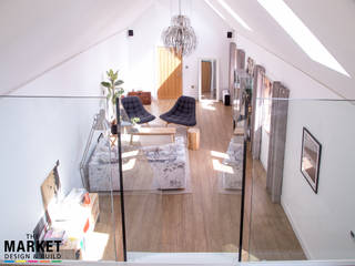 Vital extra space from a cool mezzanine The Market Design & Build Modern living room