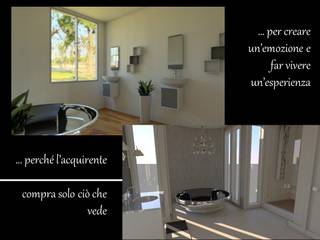 QUANDO UN IMMOBILE ESISTE SOLO SULLA CARTA, ATMOSPHERE STAGING ATMOSPHERE STAGING Modern bathroom