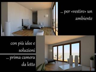 VESTIRE UN AMBIENTE CON IDEE E SOLUZIONI DIVERSE, ATMOSPHERE STAGING ATMOSPHERE STAGING Dormitorios de estilo moderno