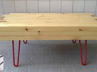 Stolik kawowy z belek, Palletideas Palletideas Salones de estilo industrial Madera Acabado en madera