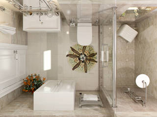 Санузел "Glamour", Студия дизайна Дарьи Одарюк Студия дизайна Дарьи Одарюк Classic style bathroom