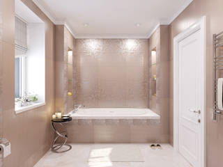 Ванная комната "Glamour", Студия дизайна Дарьи Одарюк Студия дизайна Дарьи Одарюк Kamar Mandi Klasik