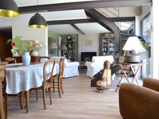une maison 1960 revisitée, Courants Libres Courants Libres Industrial style dining room Wood