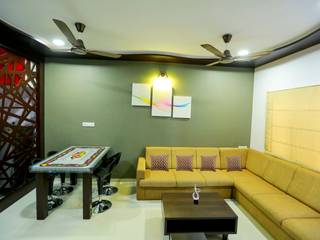 3 BHK Duplex, ZEAL Arch Designs ZEAL Arch Designs 모던스타일 거실