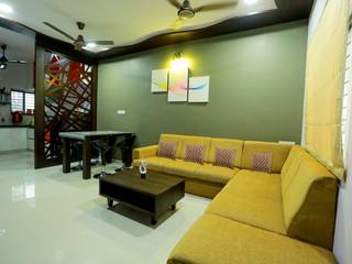 3 BHK Duplex, ZEAL Arch Designs ZEAL Arch Designs Salas modernas