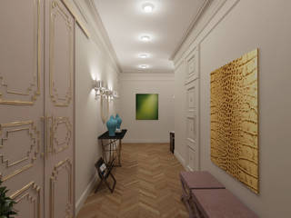 Квартира для молодой девушки, ведущей жизнь джетсеттера, Архитектура Интерьера Архитектура Интерьера Asian style corridor, hallway & stairs