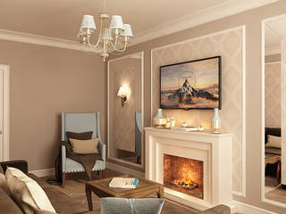 Квартира для курортников, Алёна Демшинова Алёна Демшинова Classic style living room Beige