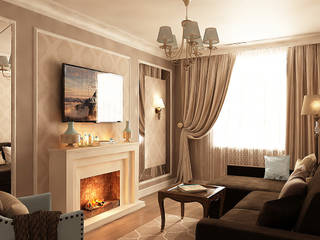 Квартира для курортников, Алёна Демшинова Алёна Демшинова Classic style living room Beige