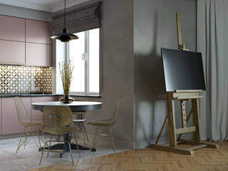 OLMO Flat-Taganka 60m2, Tim Gabriel Design Tim Gabriel Design Eclectic style kitchen