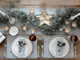 Sophie Allport Starry Night Christmas Tableware homify Esszimmer im Landhausstil Baumwolle Blau Accessoires und Dekoration