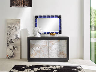 CREDENZA 2 ANTE MARMORIZZATE, CORDEL s.r.l. CORDEL s.r.l. غرفة السفرة خشب متين Multicolored