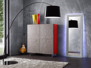 CREDENZA 4 ANTE ONDULATE, CORDEL s.r.l. CORDEL s.r.l. غرفة السفرة خشب متين Multicolored