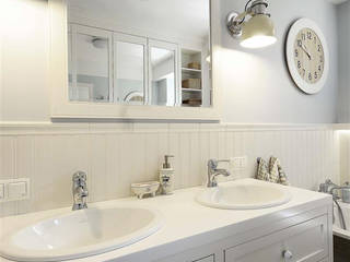 Pastelowa łazienka, Pracownia Projektowa Pe2 Pracownia Projektowa Pe2 Casas de banho clássicas