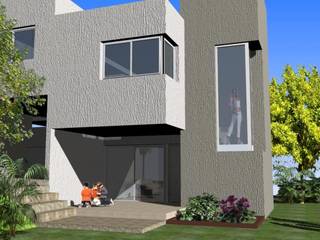 Complejo Duplex, ARQUITECTA CARINA BASSINO ARQUITECTA CARINA BASSINO Modern windows & doors