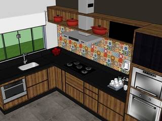 Cozinha e Lavanderia - Limeira/SP, Studio4Interiores Studio4Interiores Rustic style kitchen