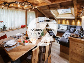 Chalet dell'Orso, Ambra Piccin Architetto Ambra Piccin Architetto Гостиная в рустикальном стиле Дерево Эффект древесины