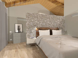 Unifamiliare su due piani - secondo livello, Easy Relooking Easy Relooking Rustic style bedroom