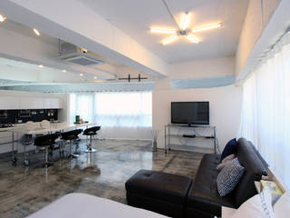 OYOUNG RESIDENCE, HJL STUDIO HJL STUDIO Industrial style living room Concrete